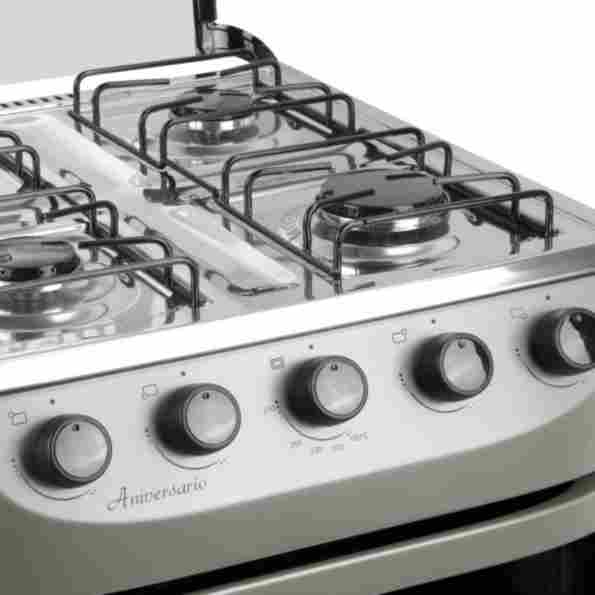 Cocina Tem A Gas 4 Hornallas Negra Puerta C/visor 48l - Jeux - Image 5