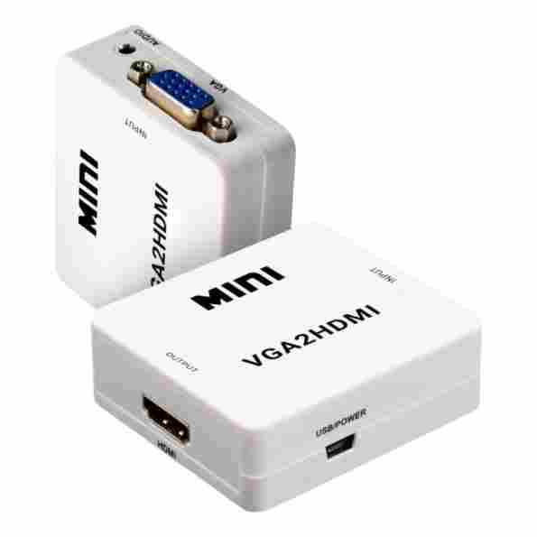 Adaptador Conversor Vga A Hdmi Hdv 552 1080p Audio Jeux