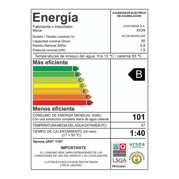 TERMOTANQUE ELECTRONICO 30 LTS XION - Imagen 2