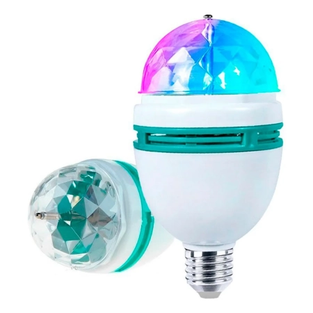 LÁMPARA BOLA DE LUCES LED RGB GIRATORIA LEDSTAR
