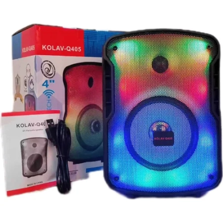 Parlante A Bateria Bluetooth Con Luces Kolav-q405